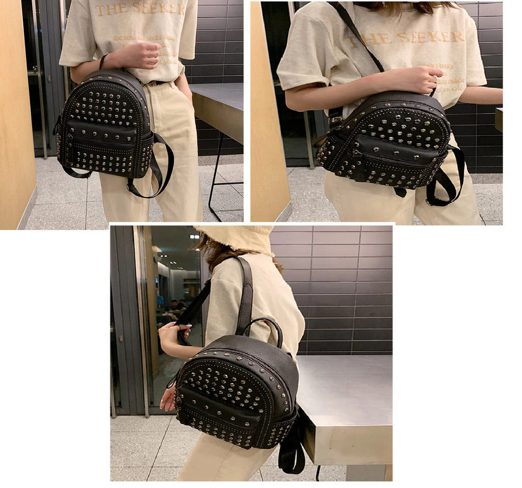 The Solid Rivet Shoulder Bag
