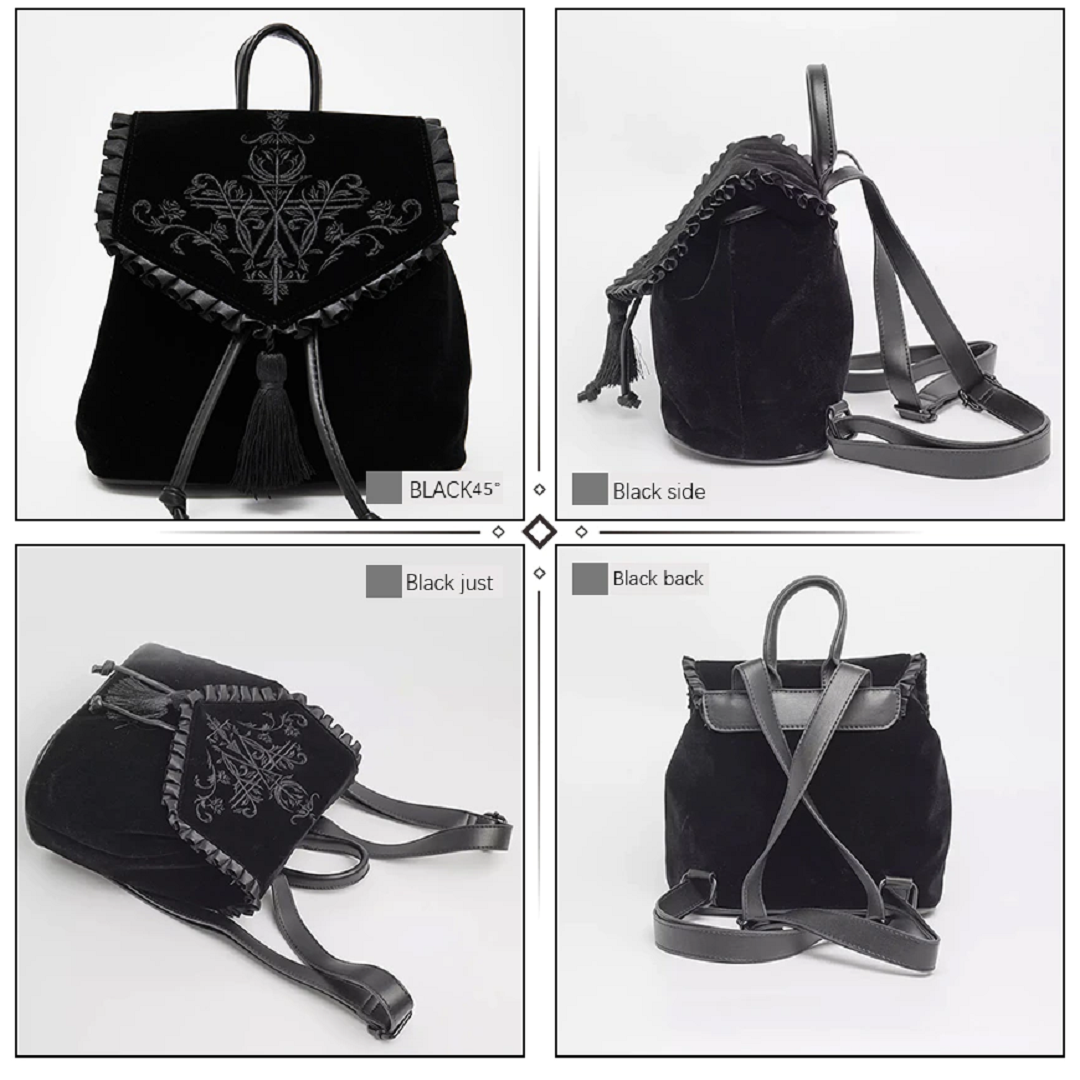 The Dark Velvet Symbols Shoulder Bag