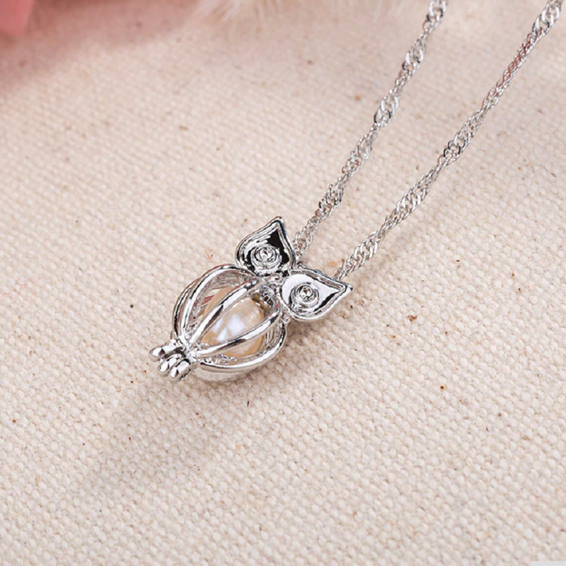 Luminous Glow Owl Pendant Necklace