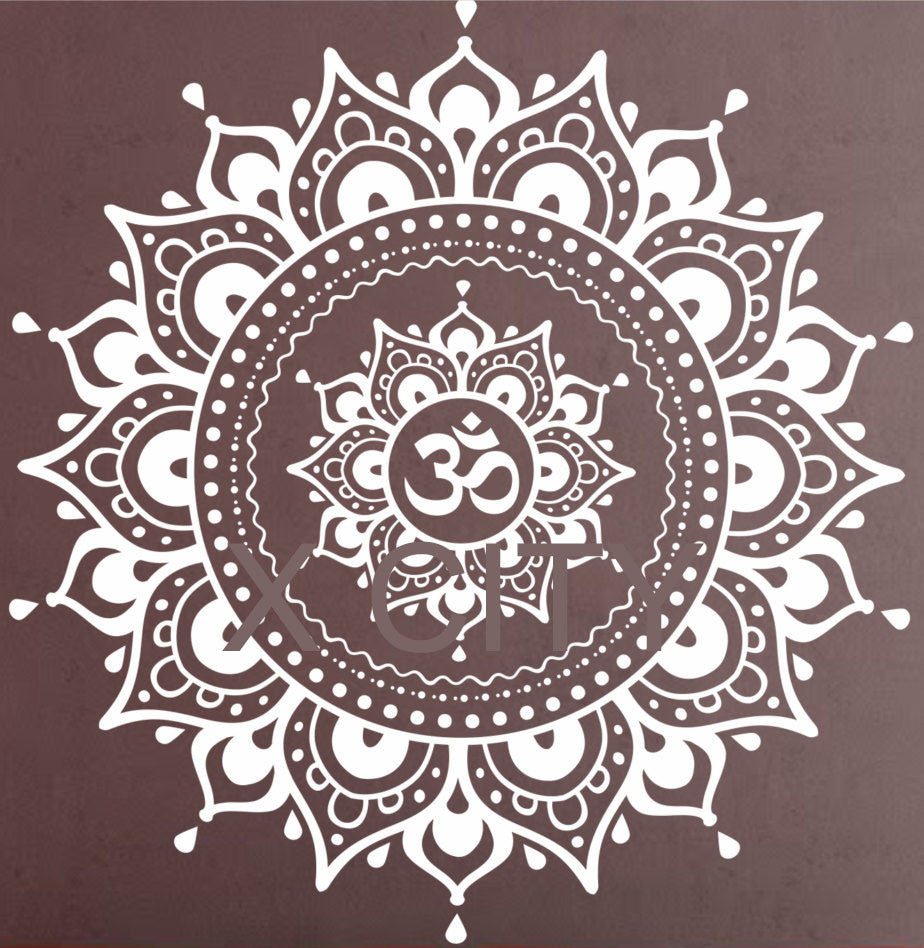 Mandala Pattern Wall Decal Vinyl Yoga Lotus Meditation Home Decor