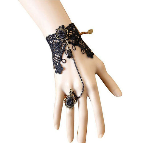 Vintage Lace Chain Finger Ring