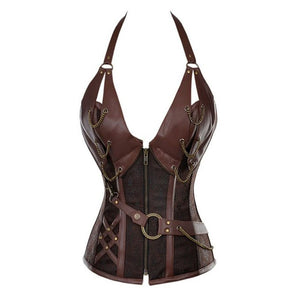 Steampunk Corset Faux Leather