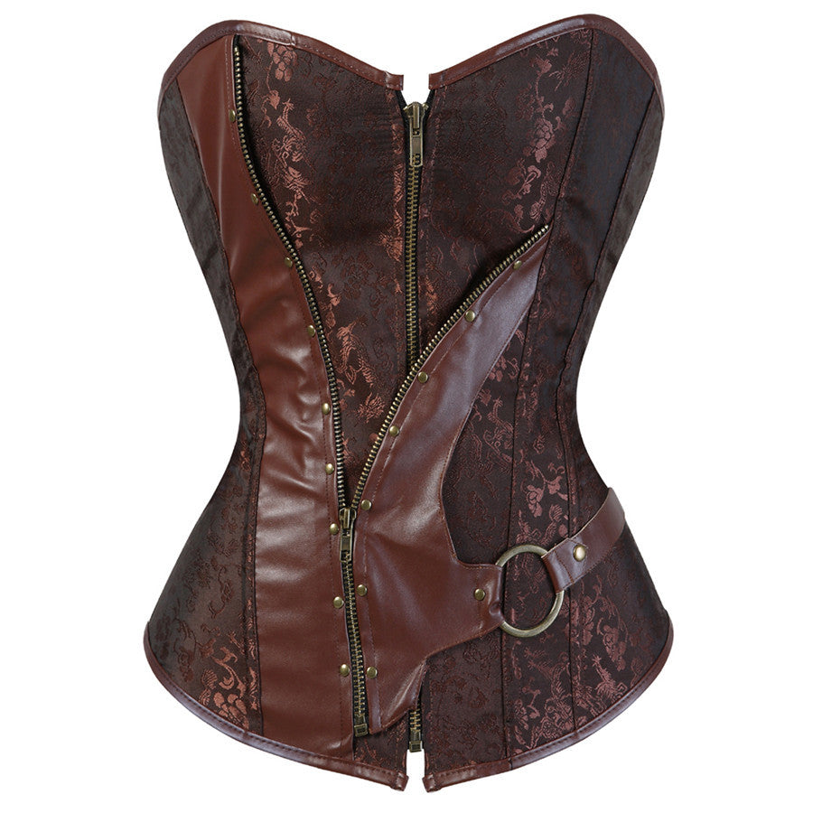 Steampunk Corset Faux Leather