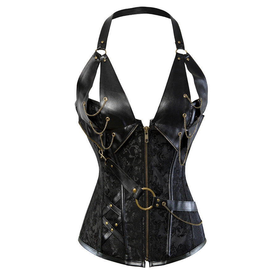 Steampunk Corset Faux Leather