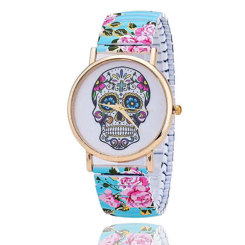Skull Gothic Flower Watch