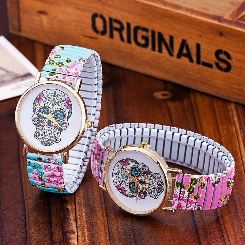 Skull Gothic Flower Watch