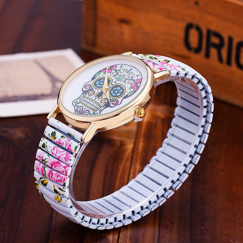 Skull Gothic Flower Watch