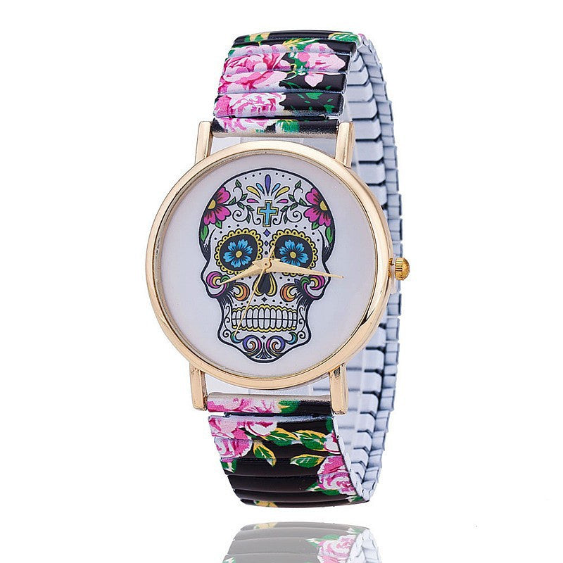 Skull Gothic Flower Watch