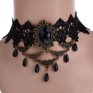 Gothic Tassel Choker Necklace