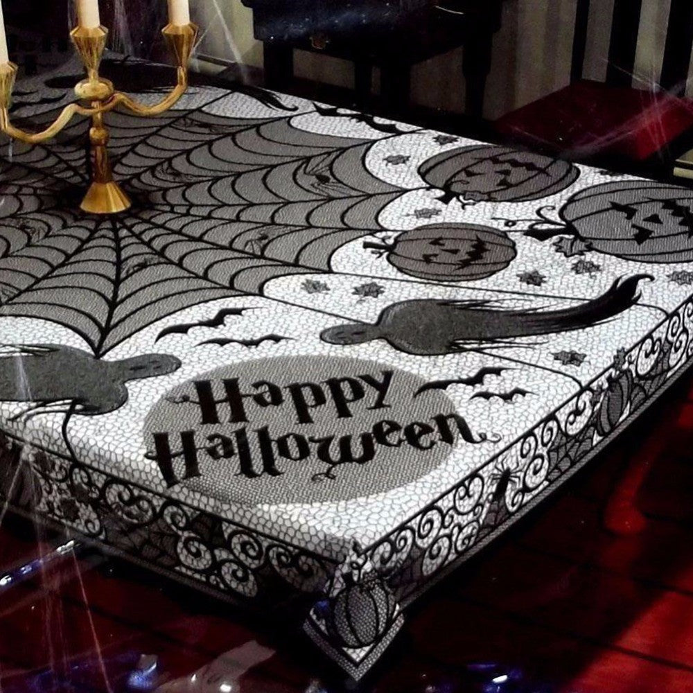 Halloween Party Decor Cobweb Tablecloth