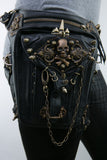 Steam Punk Skull Gothic Waist Leg Purse Bag