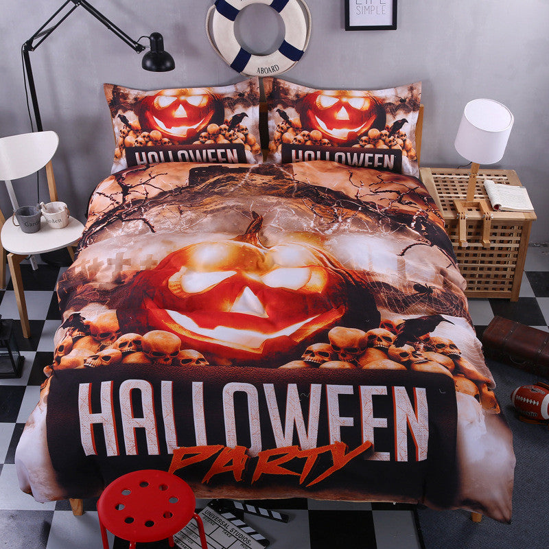 3D Printed Halloween Bedding 3-4pc Sets