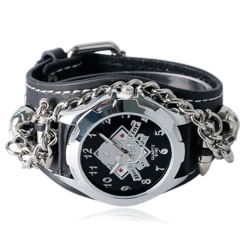 Skull Bullet Sport Rock Gothic Style  Wrist Watch