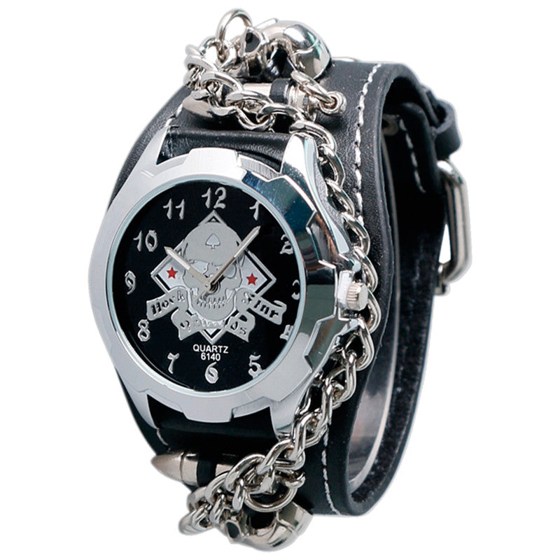 Skull Bullet Sport Rock Gothic Style  Wrist Watch