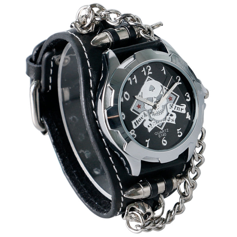 Skull Bullet Sport Rock Gothic Style  Wrist Watch