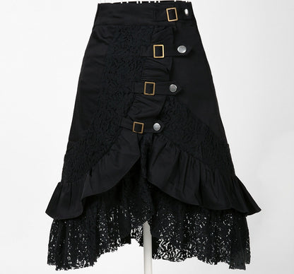 SteamPunk Black Lace Skirt