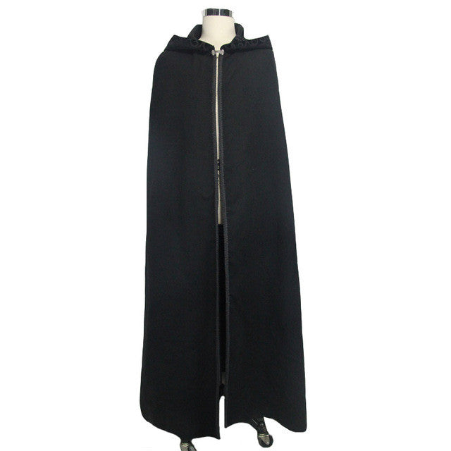 Steampunk Hooded Gothic Trench Coat Feather Shawl