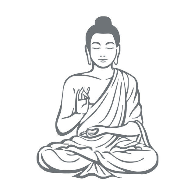 Meditating Buddha Decal DIY Removable Art Wall Sticker Mural