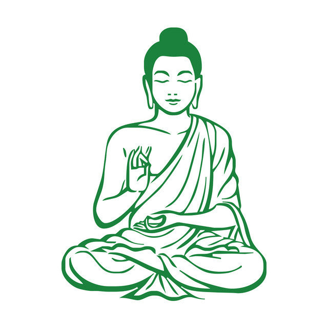 Meditating Buddha Decal DIY Removable Art Wall Sticker Mural