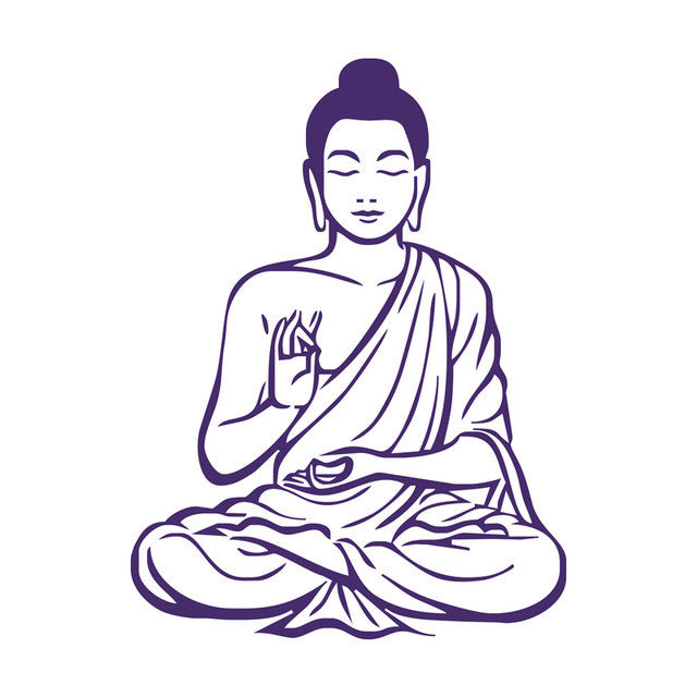 Meditating Buddha Decal DIY Removable Art Wall Sticker Mural