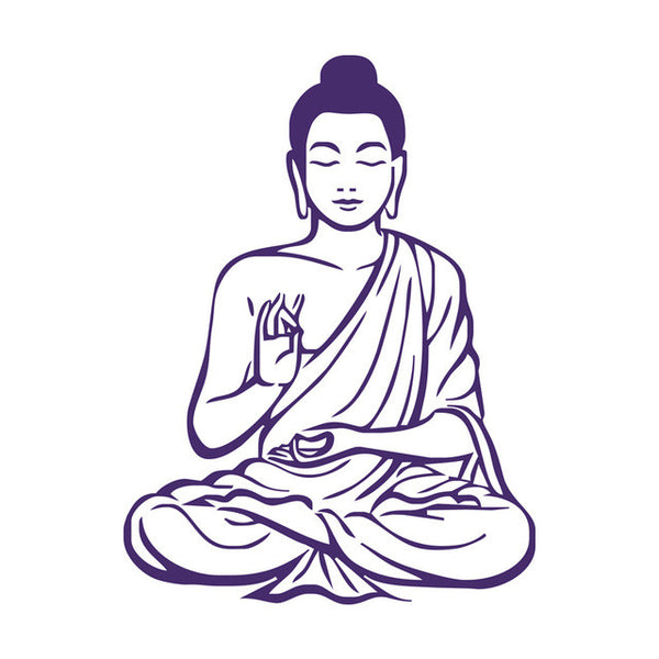Meditating Buddha Decal DIY Removable Art Wall Sticker Mural
