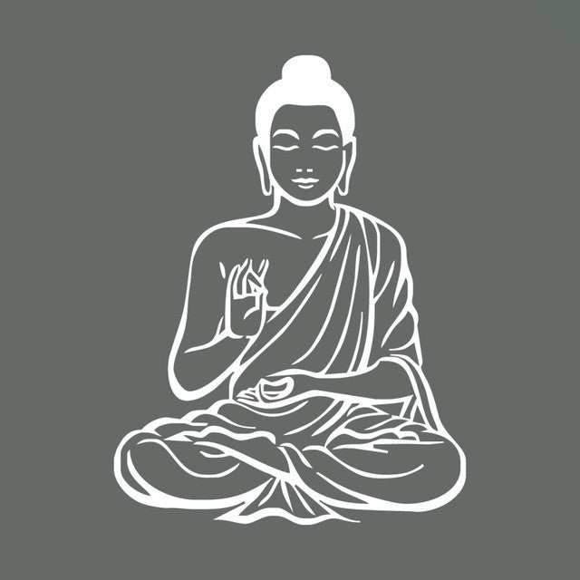 Meditating Buddha Decal DIY Removable Art Wall Sticker Mural