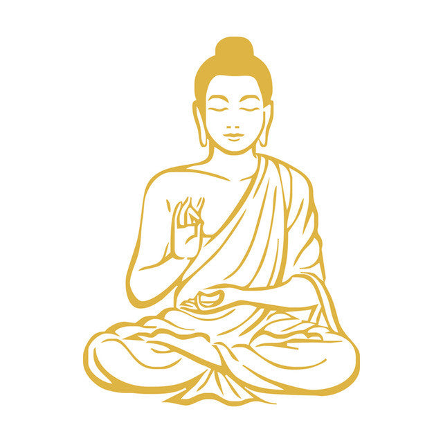 Meditating Buddha Decal DIY Removable Art Wall Sticker Mural