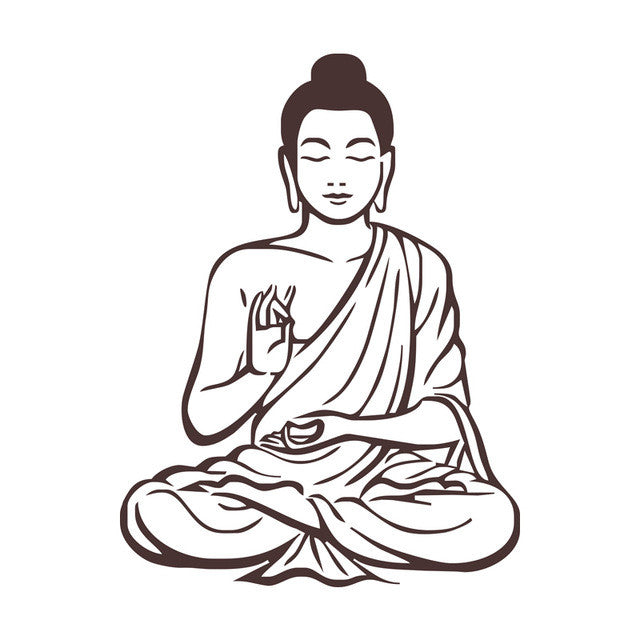 Meditating Buddha Decal DIY Removable Art Wall Sticker Mural