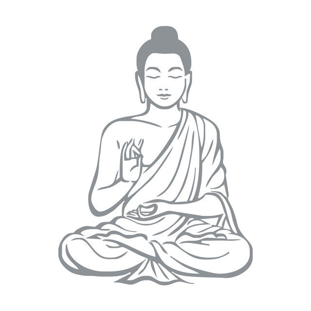 Meditating Buddha Decal DIY Removable Art Wall Sticker Mural