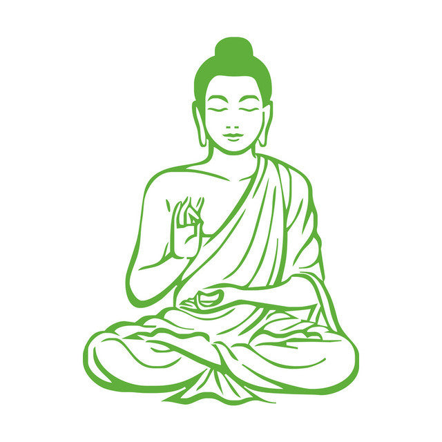 Meditating Buddha Decal DIY Removable Art Wall Sticker Mural