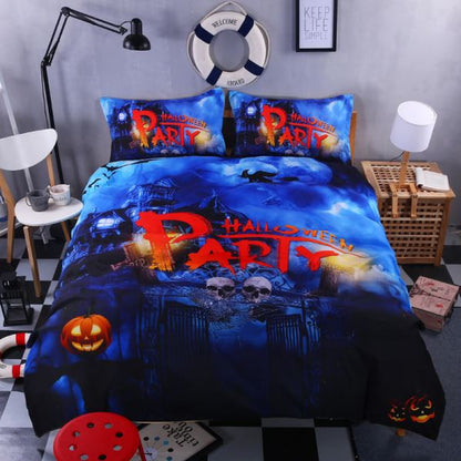 3D Printed Halloween Bedding 3-4pc Sets