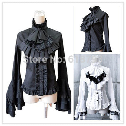 Women Lolita Gothic Costume Shirt