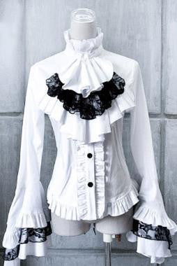 Women Lolita Gothic Costume Shirt