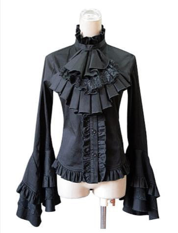 Women Lolita Gothic Costume Shirt