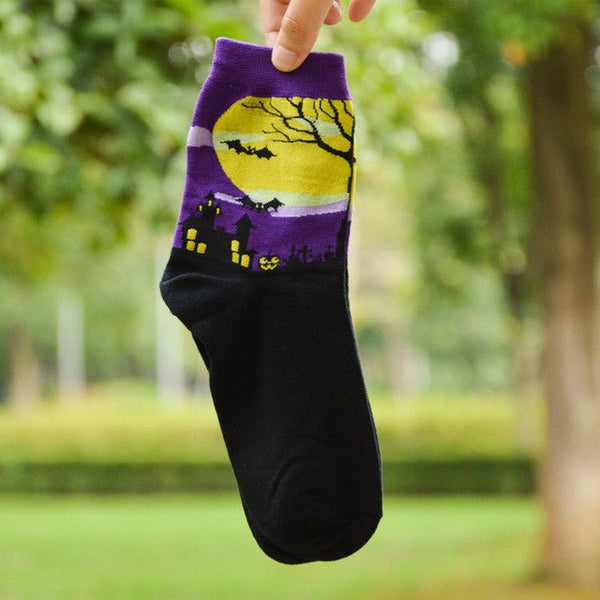 1 Pair Halloween Cartoon Socks - The Official Strange & Creepy Store!
