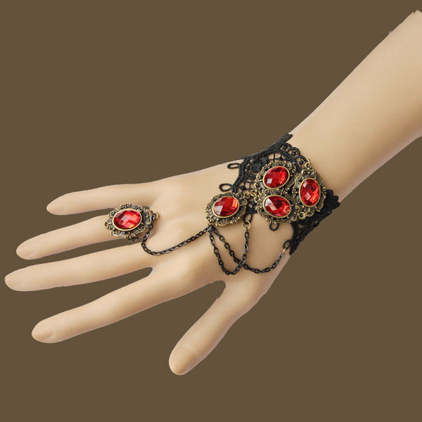Gothic Jewelry Lace Earrings / Bracelet / Necklace & Pendant