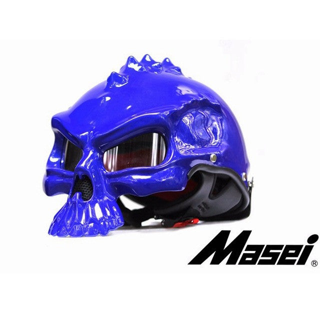 blue skull motorcycle helmets Daytona Cap Skull Flame calls and rider Motorcycle Helmet Blue Skull |