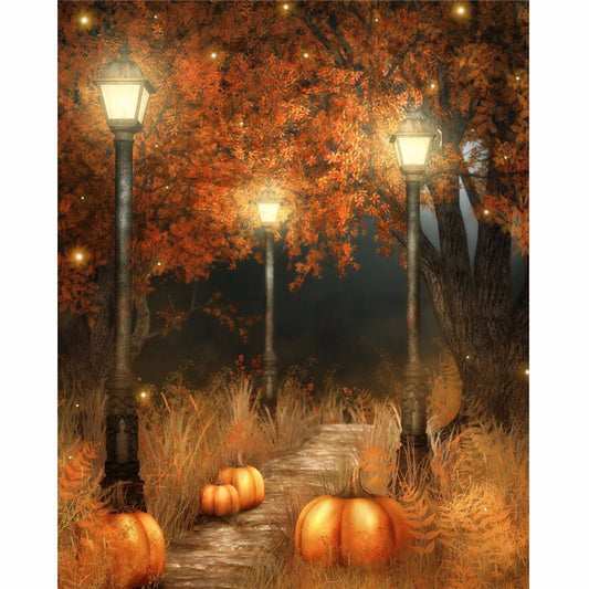 Vinyl Halloween Autumn Photography Background Backdrop