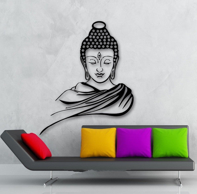 3D Poster Buddhism Buddha Meditation Wall  Removable Vinyl Decal