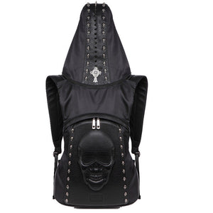 3D Skull Leather Backpack