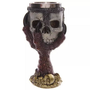 Stainless Steel 3D Resin Skull Mug Cup