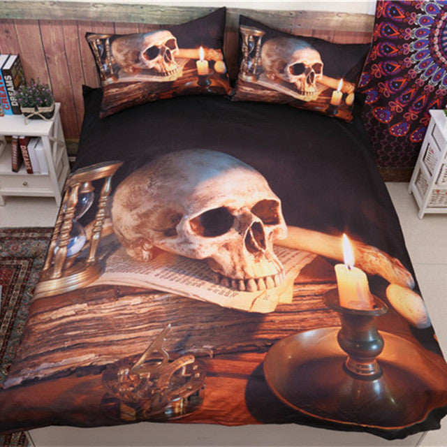3D Skull Bedding Sets