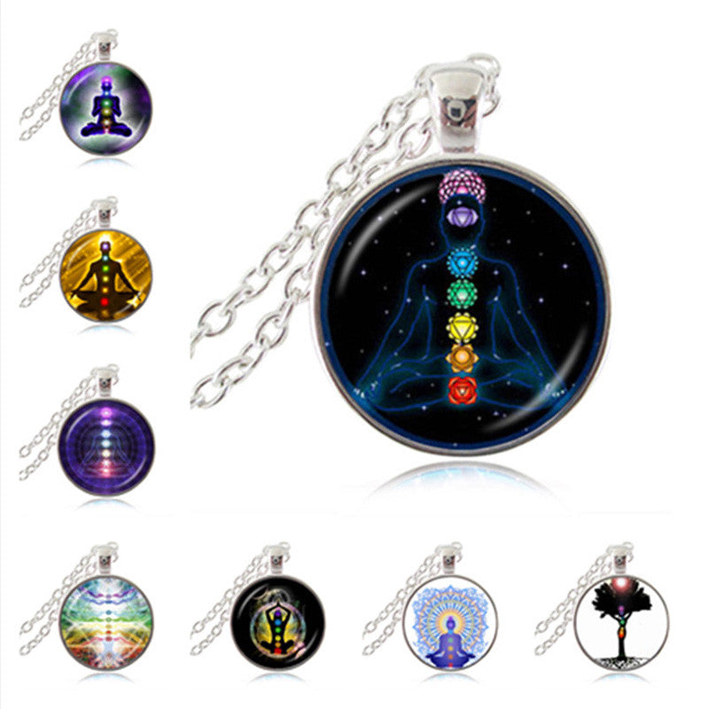 Chakra Reiki Healing Necklace Buddha Yoga Meditation Pendants