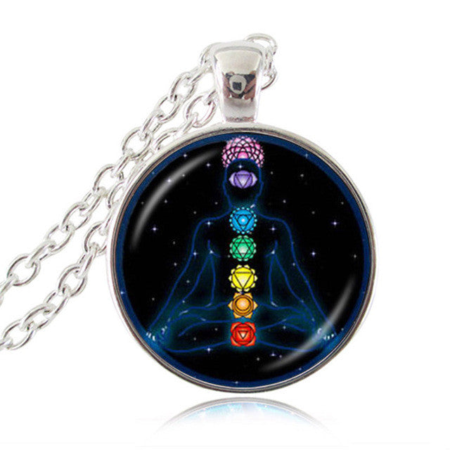 Chakra Reiki Healing Necklace Buddha Yoga Meditation Pendants