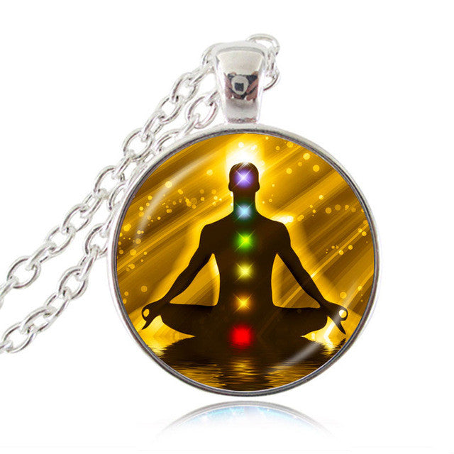 Chakra Reiki Healing Necklace Buddha Yoga Meditation Pendants