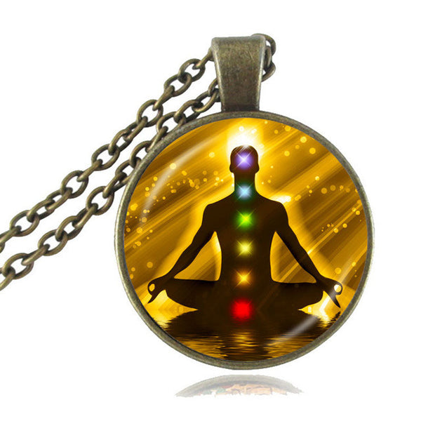 Chakra Reiki Healing Necklace Buddha Yoga Meditation Pendants