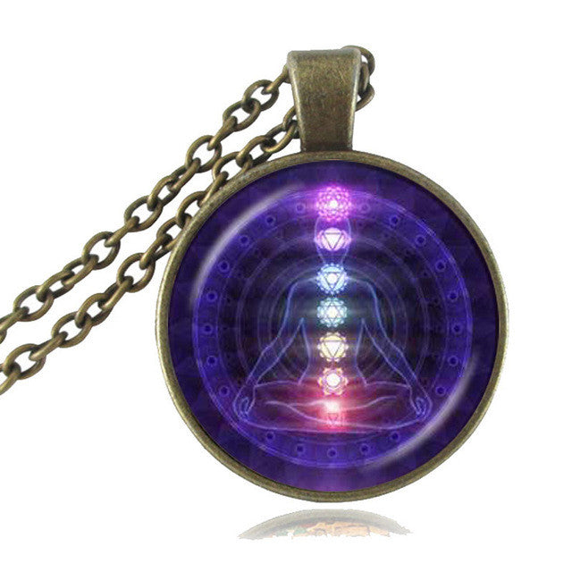 Chakra Reiki Healing Necklace Buddha Yoga Meditation Pendants