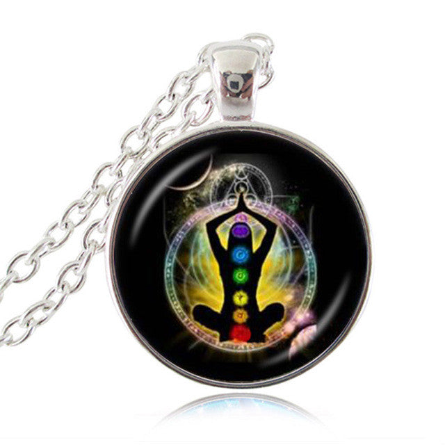 Chakra Reiki Healing Necklace Buddha Yoga Meditation Pendants