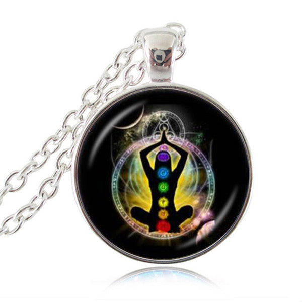 Chakra Reiki Healing Necklace Buddha Yoga Meditation Pendants