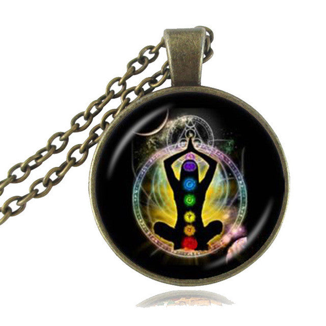 Chakra Reiki Healing Necklace Buddha Yoga Meditation Pendants